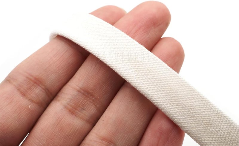 CRAFTMEMORE 1/2 Inch Double Fold Bias Tape Linen Cotton Bias Tape Japan Made Binding Tape for Sewing Seaming Hemming Quilting (White x 5 Yards) - Image 3
